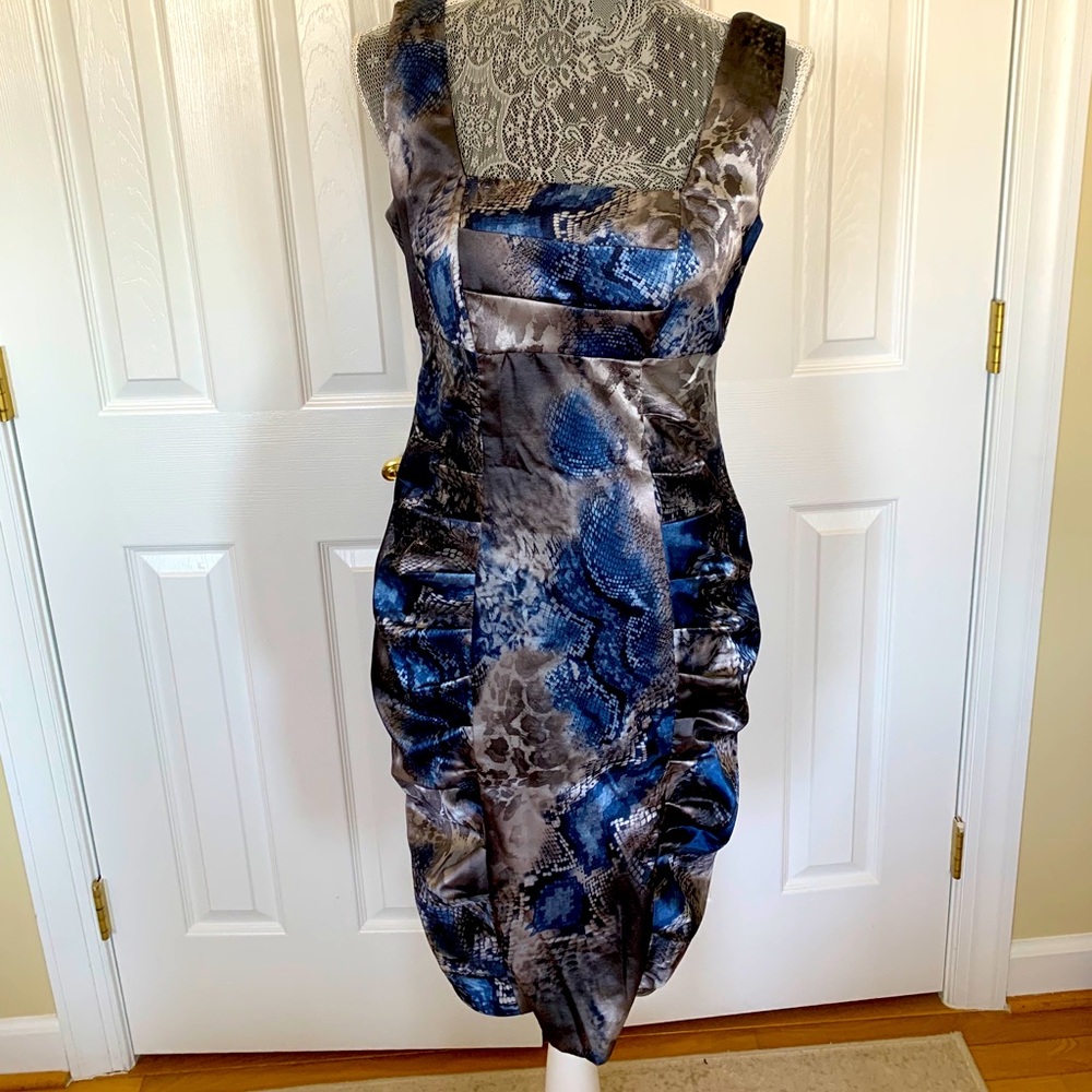 Snake print cocktail dress